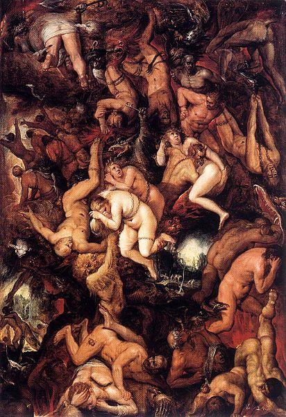 Frans Francken II The Damned Being Cast into Hell Germany oil painting art